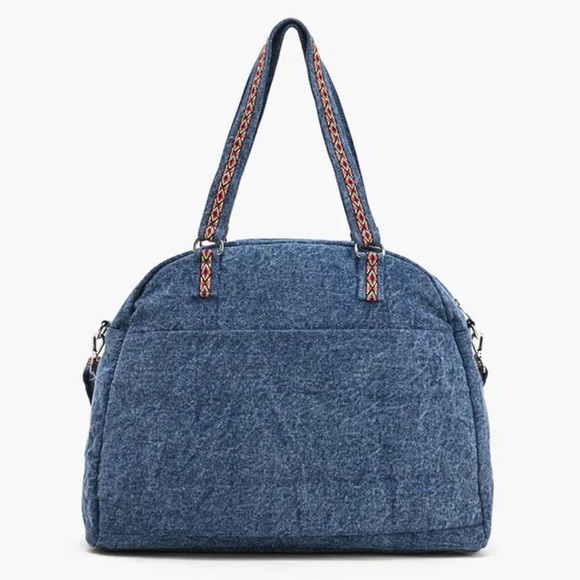 Vintage floral and denim tote!!! Adjustable straps!!! Quality!!! NWT!!! - Picture 4 of 6